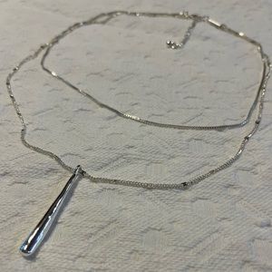 BN JennyBird double strand necklace with modern pendant